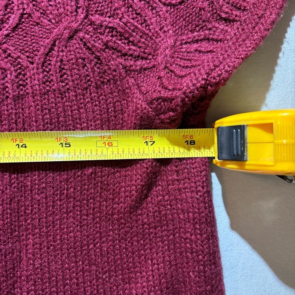 Y2K Design History Deep Red Cowl Neck Sweater - Picture 7 of 7